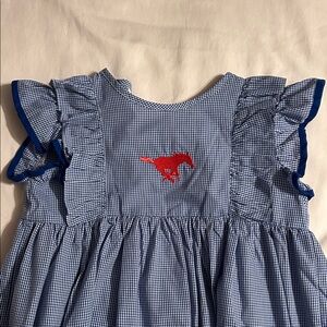 Blue Gingham Kids Casual Dress